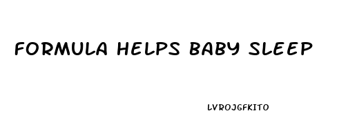 Formula Helps Baby Sleep