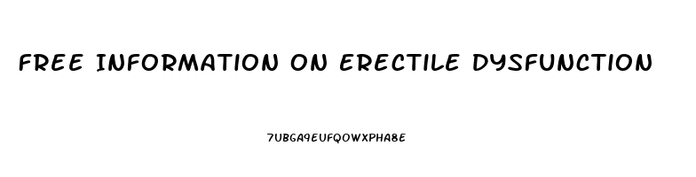 Free Information On Erectile Dysfunction