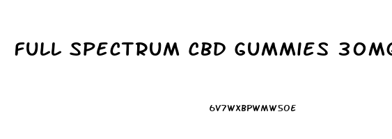 Full Spectrum Cbd Gummies 30mg