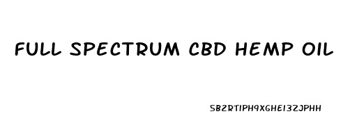 Full Spectrum Cbd Hemp Oil