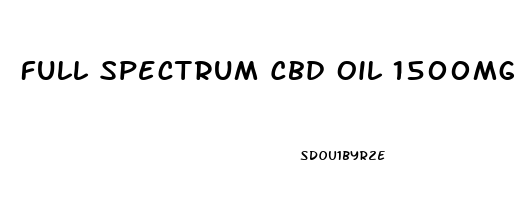 Full Spectrum Cbd Oil 1500mg