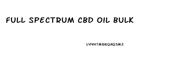 Full Spectrum Cbd Oil Bulk