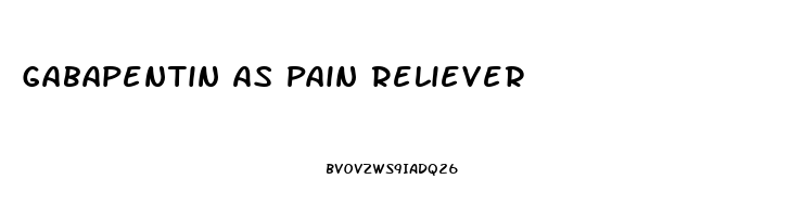 Gabapentin As Pain Reliever
