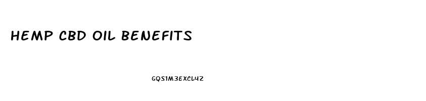 Hemp Cbd Oil Benefits