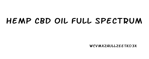 Hemp Cbd Oil Full Spectrum