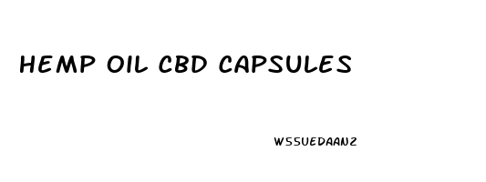 Hemp Oil Cbd Capsules