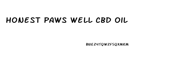 Honest Paws Well Cbd Oil