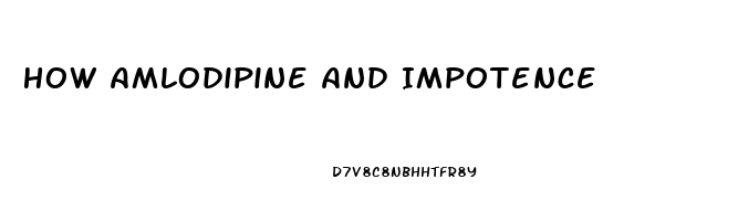 How Amlodipine And Impotence