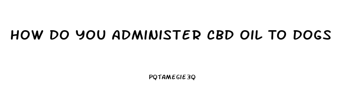 How Do You Administer Cbd Oil To Dogs