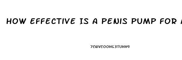 How Effective Is A Penis Pump For Male Impotence