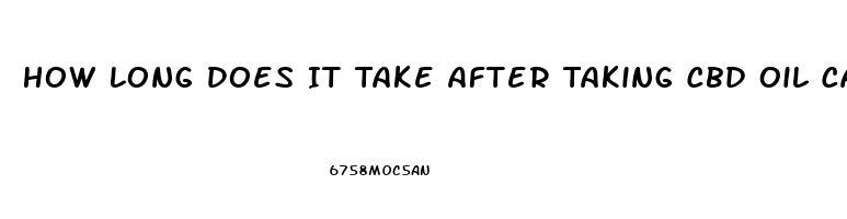 How Long Does It Take After Taking Cbd Oil Can You Tell If Its Working