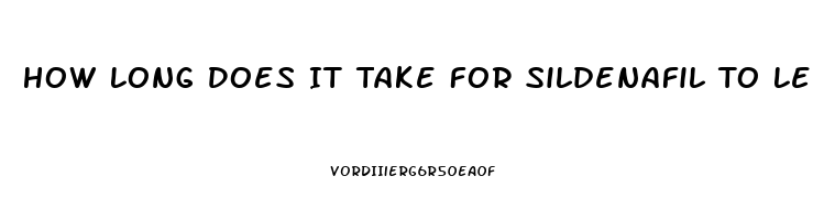 How Long Does It Take For Sildenafil To Leave Your System