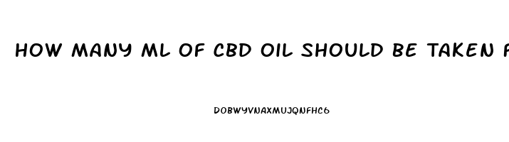 How Many Ml Of Cbd Oil Should Be Taken For Diabetes