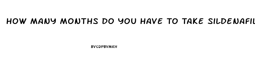 How Many Months Do You Have To Take Sildenafil To Get Results