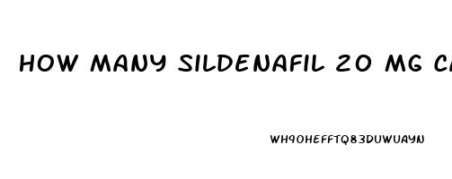 How Many Sildenafil 20 Mg Can You Take At One Time