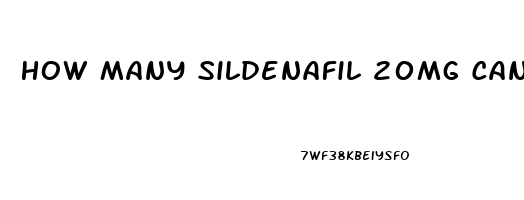 How Many Sildenafil 20mg Can I Take