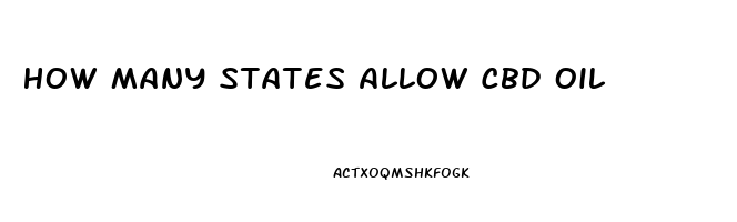 How Many States Allow Cbd Oil
