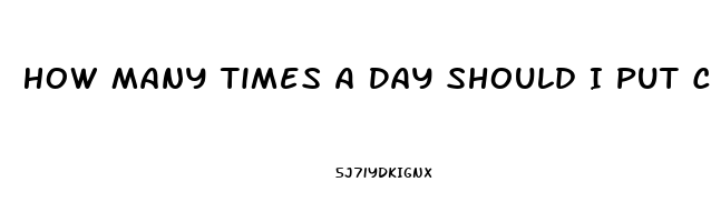 How Many Times A Day Should I Put Cbd Oil On My Foot Where At On My Foot