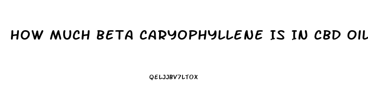 How Much Beta Caryophyllene Is In Cbd Oil