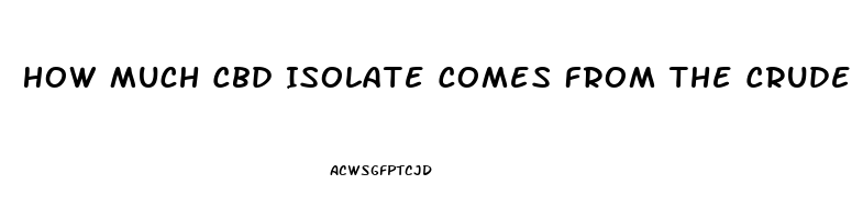 How Much Cbd Isolate Comes From The Crude Oil