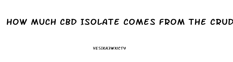 How Much Cbd Isolate Comes From The Crude Oil