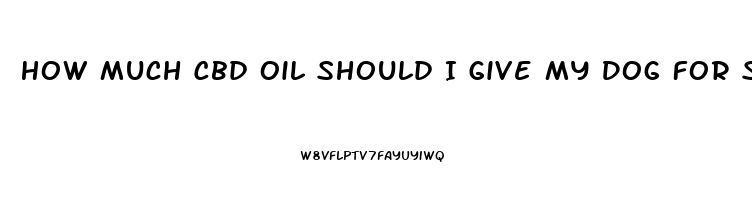 How Much Cbd Oil Should I Give My Dog For Seizures