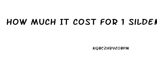 How Much It Cost For 1 Sildenafil 20 Mg