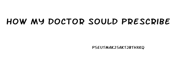 How My Doctor Sould Prescribe Sildenafil