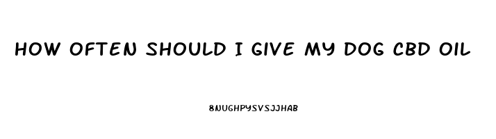 How Often Should I Give My Dog Cbd Oil