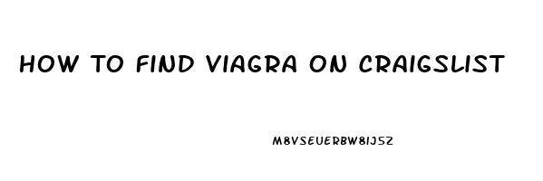 How To Find Viagra On Craigslist