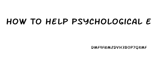 How To Help Psychological Erectile Dysfunction