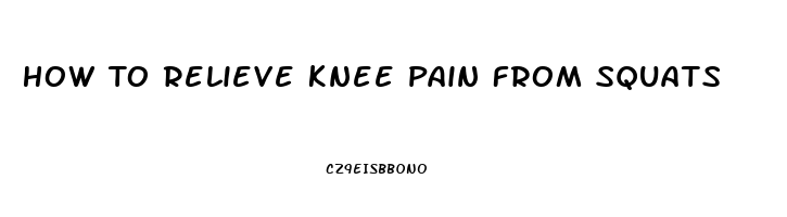 How To Relieve Knee Pain From Squats