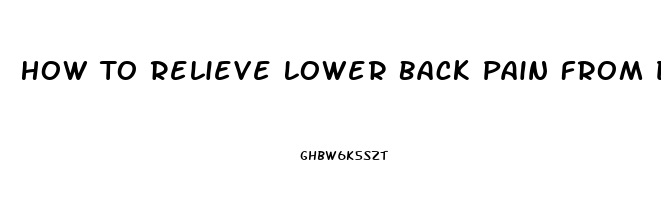 How To Relieve Lower Back Pain From Degenerative Disc Disease