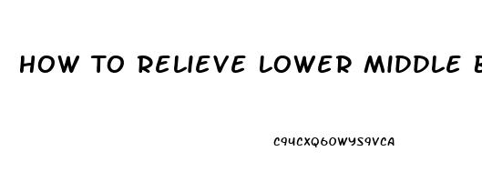 How To Relieve Lower Middle Back Pain