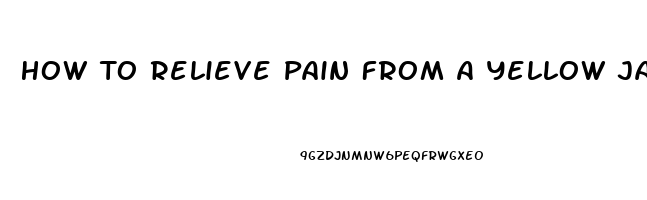 How To Relieve Pain From A Yellow Jacket Sting