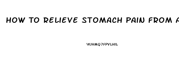 How To Relieve Stomach Pain From Aspirin