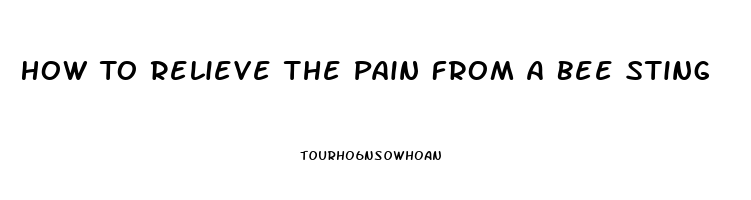 How To Relieve The Pain From A Bee Sting