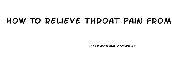 How To Relieve Throat Pain From Coughing