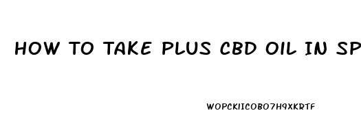 How To Take Plus Cbd Oil In Spray Form