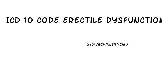 Icd 10 Code Erectile Dysfunction