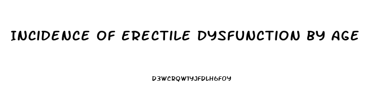 Incidence Of Erectile Dysfunction By Age