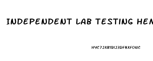 Independent Lab Testing Hemp Cbd Oil
