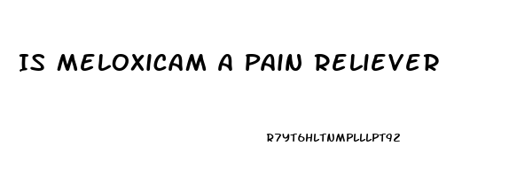 Is Meloxicam A Pain Reliever