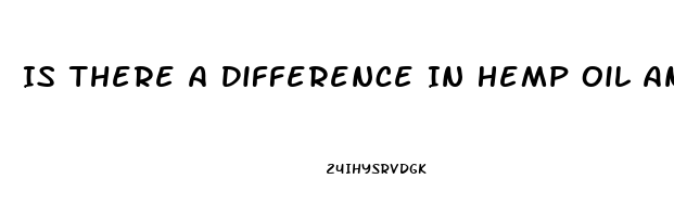 Is There A Difference In Hemp Oil And Cbd Oil