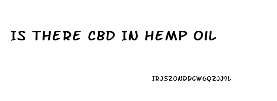 Is There Cbd In Hemp Oil