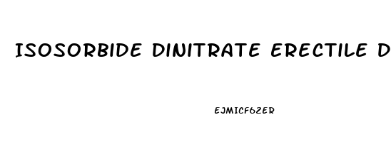 Isosorbide Dinitrate Erectile Dysfunction