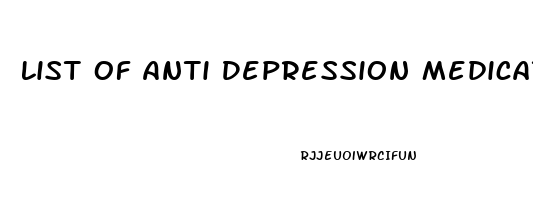 List Of Anti Depression Medications