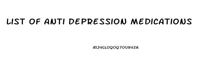 List Of Anti Depression Medications