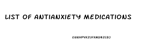 List Of Antianxiety Medications