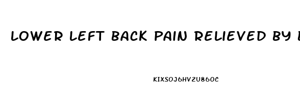 Lower Left Back Pain Relieved By Bowel Movement